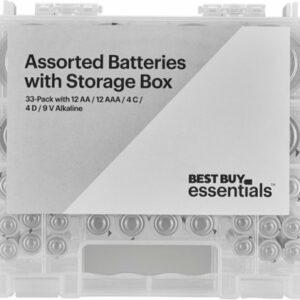 Best Buy essentials™ - Assorted Batteries with Storage Box (33-Pack)