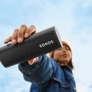 Sonos - Geek Squad Certified Refurbished Roam Smart Portable Wi-Fi and Bluetooth Speaker with Amazon Alexa and Google Assistant - Shadow Black