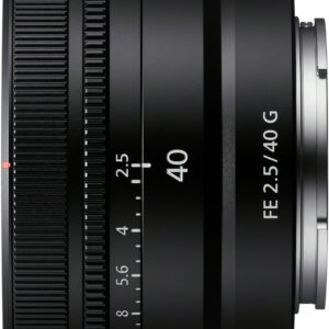 FE 40mm F2.5 G Full-frame Ultra-compact G Lens for Sony Alpha E-mount Cameras - Black