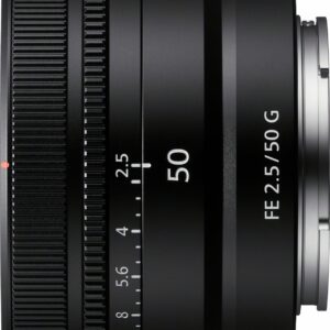 FE 50mm F2.5 G Full-frame Ultra-compact G Lens for Sony Alpha E-mount Cameras - Black