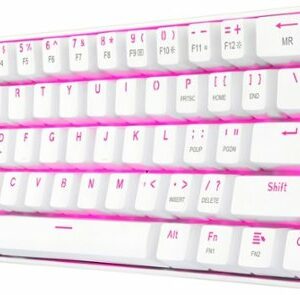 REDRAGON - K630W Dragonborn TKL Wired Gaming Mechanical Brown Switch Keyboard with Backlighting - White