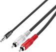 Best Buy essentials™ - 6' 3.5 mm to Stereo Audio RCA Cable - Black