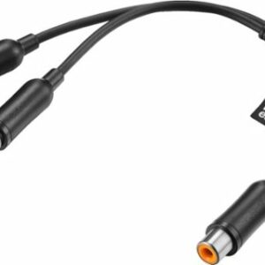 Best Buy essentials™ - 6" 2-Way 1-Female to 2-Male RCA Splitter - Black