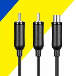 Best Buy essentials™ - 6" 2-Way 1-Female to 2-Male RCA Splitter - Black