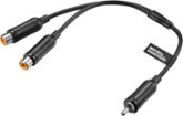 Best Buy essentials™ - 6" 2-Way 1-Male to 2-Female RCA Splitter - Black