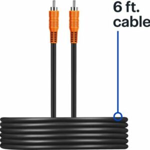 Best Buy essentials™ - 6' Coaxial A/V Cable - Black