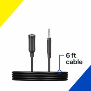 Best Buy essentials™ - 6' 3.5mm Male-to-Female Audio Extension Cable - Black