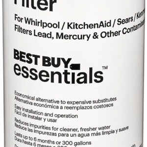 Best Buy essentials™ - NSF 42/53 Water Filter Replacement for Select Whirlpool, KitchenAid and Sears/Kenmore Refrigerators - White