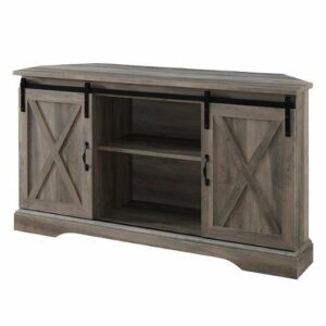 Walker Edison - Modern Farmhouse TV Stand for TVs up to 58” - Grey Wash