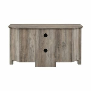 Walker Edison - Transitional Modern Farmhouse Wood Corner TV Stand for TVs up to 50" - Grey Wash