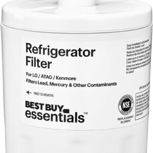 Best Buy essentials™ - NSF 42/53 Water Filter Replacement for Select LG, ATAG and Kenmore Refrigerators - White