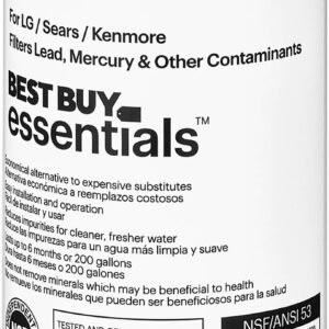 Best Buy essentials™ - NSF 42/53 Water Filter Replacement for Select LG and Sears/Kenmore Refrigerators - White