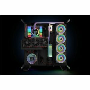 Thermaltake - Riing Quad 14 RGB Radiator Fan TT Premium Edition (3-Pack) - White