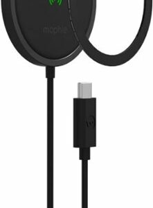 mophie - Snap+ 15W Fast Charge Wireless Charger with MagSafe Compatibility - Black