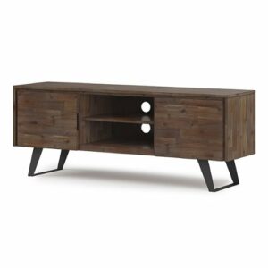 Simpli Home - Lowry TV Media Stand - Rustic Natural Aged Brown