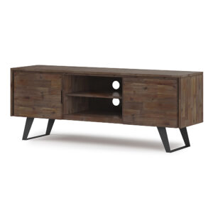 Simpli Home - Lowry TV Media Stand - Rustic Natural Aged Brown