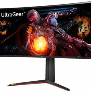 LG - Geek Squad Certified Refurbished UltraGear 34" IPS LED Curved G-SYNC Ultimate Monitor with HDR (HDMI, DisplayPort) - Black