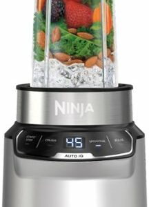 Ninja - Nutri-Blender Pro Personal Blender with Auto-iQ - Cloud Silver