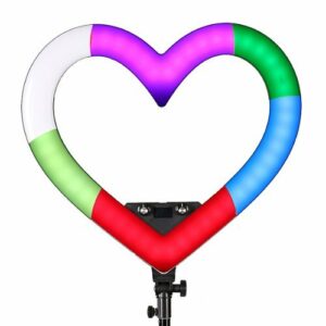 Sunpak - 19" Heart-Shaped Rainbow Vlogging Kit with Bluetooth Remote