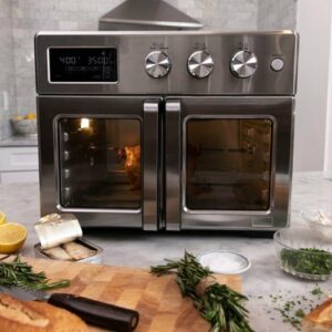 Bella Pro Series - 12-in-1 6-Slice Toaster Oven + 33-qt. Air Fryer with French Doors - Stainless Steel