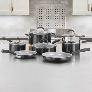 Cuisinart - Ceramica XT Nonstick 11-Piece Cookware Set - Black