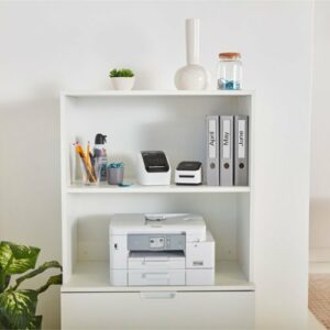 Brother - INKvestment Tank MFC-J4535DW Wireless All-in-One Inkjet Printer with Up to 1-Year of Ink in-box - White/Gray