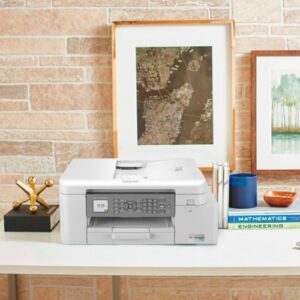 Brother - INKvestment Tank MFC-J4335DW Wireless All-in-One Inkjet Printer with up to 1-Year of Ink In-box - White/Gray