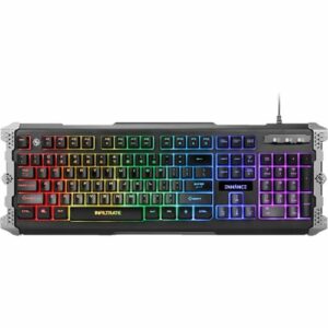 ENHANCE - Infiltrate  Full-size Wired Membrane Hybrid Mechanical Gaming  with Soundwave LED Keyboard - Black