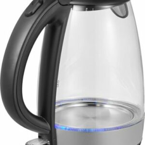 Insignia™ - 1.7 L Electric Glass Kettle - Clear/Black