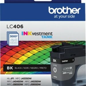 Brother - LC406BK INKvestment Tank Ink Cartridge - Black