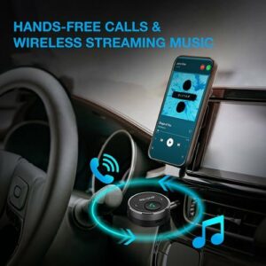 Rexing - AUXB0 Bluetooth Receiver/Bluetooth Audio Adaptor for car, speaker, and DVD player - Black