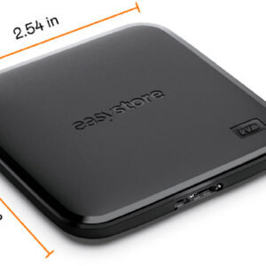 WD - easystore 1TB External USB 3.0 Portable SSD - Black