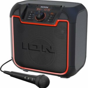 ION Audio - Sport- All-Weather Rechargeable Portable Bluetooth Speaker - Black/Orange