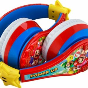 eKids - Super Mario Bluetooth Headphones - red