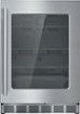 Thermador - 4.9 Cu. Ft. Built-In Under-Counter Glass Door Refrigerator with Masterpiece Series Handle, Right Hinged - Stainless Steel