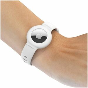 SaharaCase - Silicone Wrist Band for Apple AirTag - White