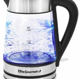 Elite Platinum - 1.7L Cordless Electric Glass Kettle - Stainless Steel