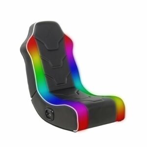 X Rocker - Chimera RGB 2.0 Bluetooth Floor Rocker Gaming Chair - Black/White w/SMD