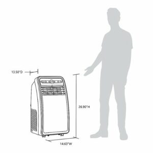 NewAir - 200 Sq. Ft. Portable Air Conditioner, 7,500 BTUs (4,000 BTU, DOE), Easy Setup Window Venting Kit and Remote Control - White