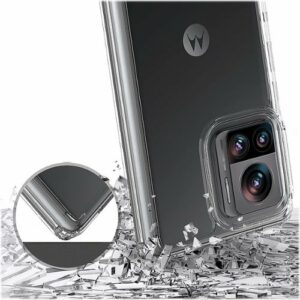 SaharaCase - Hybrid-Flex Hard Shell Series Case for Motorola Edge+ (2023) - Clear