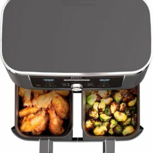 Ninja - Foodi 6-in-1 10-qt. XL 2-Basket Air Fryer with DualZone Technology - Gray