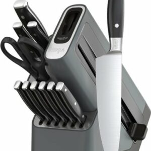 Ninja - Foodi NeverDull Premium 12-Piece Knife Block Set with Built-in Sharpener System - Black & Silver