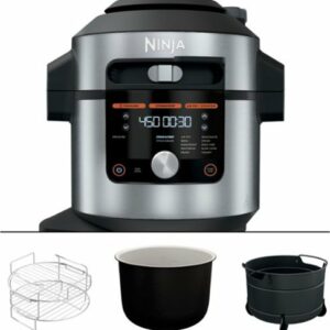 Ninja - Foodi 14-in-1 8qt. XL Pressure Cooker & Steam Fryer with SmartLid - Stainless/Black