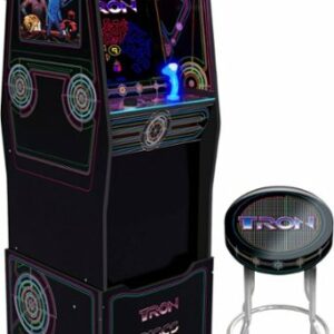 Arcade1Up - Tron Arcade with Stool, Riser, Lit Deck & Lit Marquee