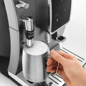 De'Longhi - De’Longhi Dinamica Fully Automatic Coffee and Espresso Machine, with Premium Adjustable Frother - Chrome and Black