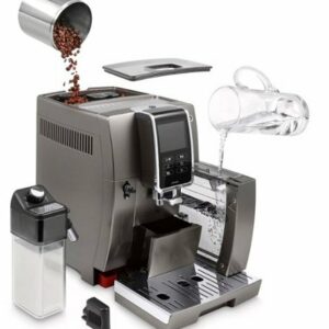 De'Longhi - Dinamica Plus Fully Automatic Espresso Machine with Built-in Grinder - Titanium