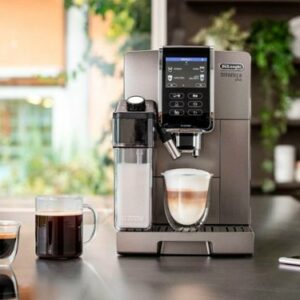 De'Longhi - Dinamica Plus Fully Automatic Espresso Machine with Built-in Grinder - Titanium