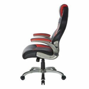 OSP Home Furnishings - Oversite Gaming Chair in Faux Leather - Red