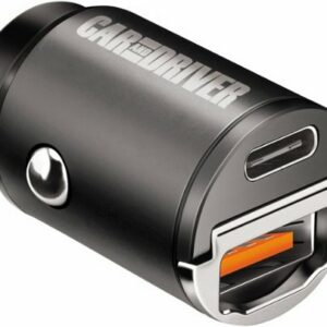 Car and Driver - Nanobit 30W Dual Port Car Charger - Gunmetal