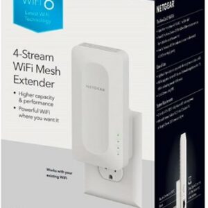 NETGEAR - EAX12 AX1600 WiFi 6 Mesh Wall Plug Range Extender